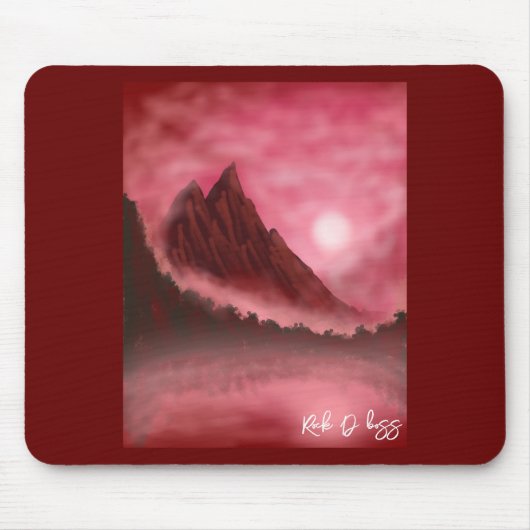 Maroon Mountain Mouse Pad Mousepad (Vorne)