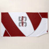 Maroon oder ANY Mannschaft färbt personalisierten  Strandtuch (Vorderseite)