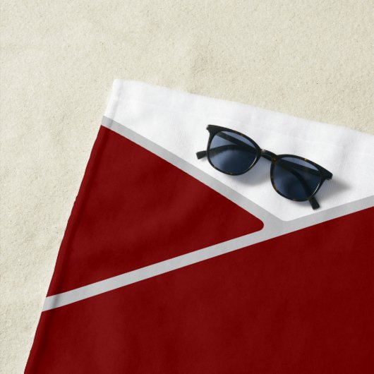 Maroon oder ANY Mannschaft färbt personalisierten Strandtuch (Beispiel)