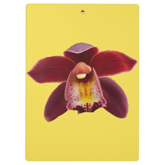 Maroon Orchids I Beautiful Red Floral Klemmbrett (Rückseite)