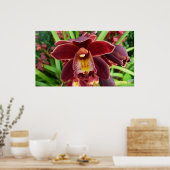 Maroon Orchids I Beautiful Red Floral Poster (Küche)