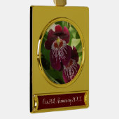 Maroon Orchids II Elegante Banner-Ornament Gold (Rechts)