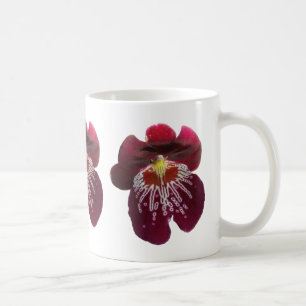 Maroon Orchids II Elegante Blüten Kaffeetasse