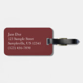 Maroon Orchids II Elegante Gepäckanhänger (Rückseite horizontal)