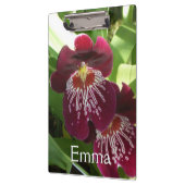 Maroon Orchids II Elegante Klemmbrett (Links)