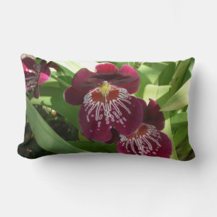 Maroon Orchids II Elegante Lendenkissen