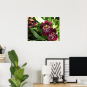 Maroon Orchids II Elegante Poster (Heimbüro)