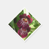 Maroon Orchids II Elegante Serviette (Ecke)