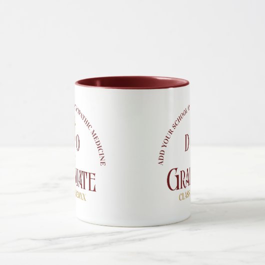 Maroon Osteopathic Medical School Abschluss Tasse (Zentrum)