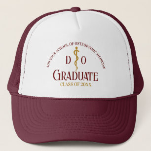Maroon Osteopathic Medical School Abschluss Truckerkappe