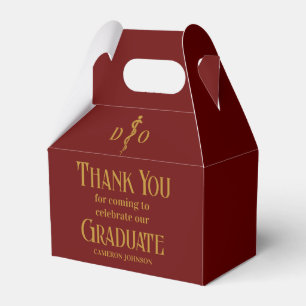 Maroon Osteopathic Medical School Graduate Party Geschenkschachtel