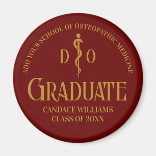 Maroon Osteopathic Medical School Graduation Party Magnet