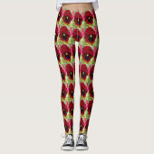 Maroon Pansy Leggings (Vorderseite)