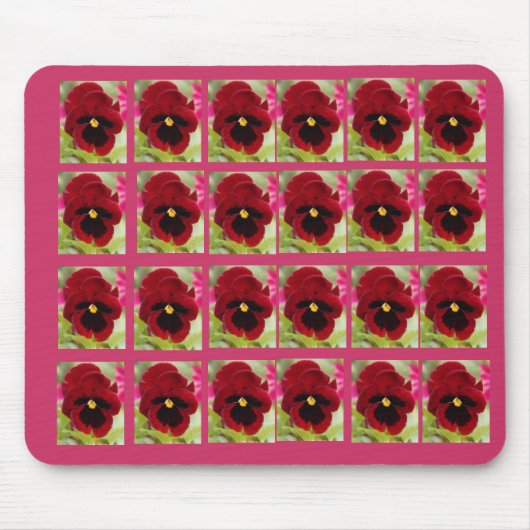 Maroon Pansy Mouse Pad Mousepad (Vorne)
