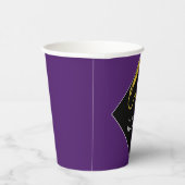 Maroon Paper Cups der personalisiert Graduierungsp Pappbecher (Rechts)
