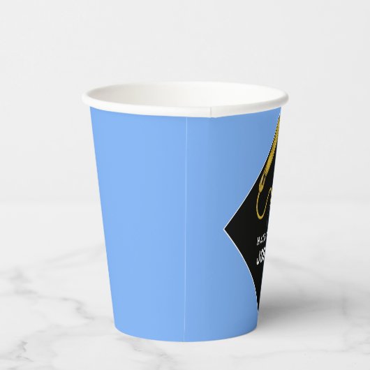 Maroon Paper Cups der personalisiert Graduierungsp Pappbecher (Rechts)