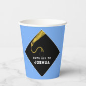 Maroon Paper Cups der personalisiert Graduierungsp Pappbecher (Vorderseite)