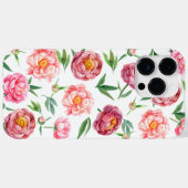 Maroon Peonies Case-Mate iPhone Hülle (Rückseite (Horizontal))