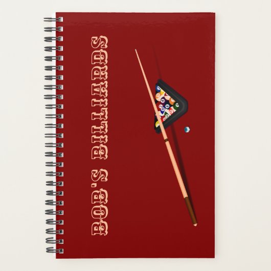 Maroon Personal Billiard Tischplaner Planer (Vorderseite)
