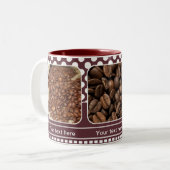 Maroon Personalisiert Foto Rahmen Kaffee Tasse (Vorderseite Links)