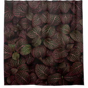 MAROON PETALED BLUME DUSCHVORHANG