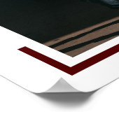 Maroon Photo Modern Graduation Poster (Ecke)