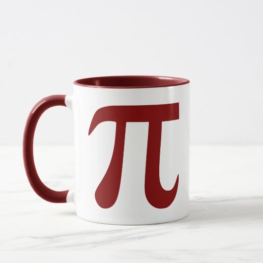 Maroon Pi Symbol Tasse (Links)