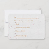 Maroon Pink Floral Modern Menu UAWG RSVP Karte (Rückseite)