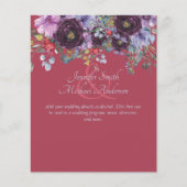 Maroon Pink Floral Wedding Template (Vorderseite)