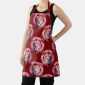 Maroon Pink Lion Head Design  Schürze (InSitu)
