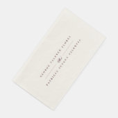 Maroon Plum Formal Calligraphy Elegant Wedding Serviette (Ecke)