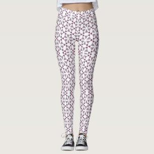 Maroon-Plum-Leggings für die Valentingeometrie Leggings