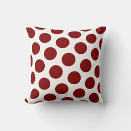 Maroon Polka Dot Pattern Kissen