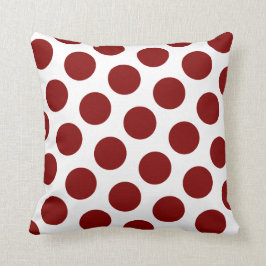 Maroon Polka Dot Pattern Kissen