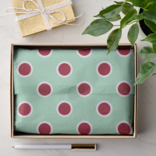 Maroon Polka Dots zum Grünbuch über Minze Seidenpapier