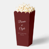 Maroon Popcorn-Geschenkbox für elegante Feiern Geschenkschachtel (Geplatzt)