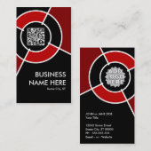 Maroon-QR-Code und Logo-Ziel Visitenkarte (Vorne/Hinten)