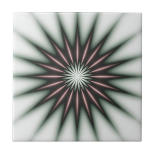 Maroon Radiant Pattern Fliese (Vorderseite)