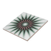 Maroon Radiant Pattern Fliese (Seite)