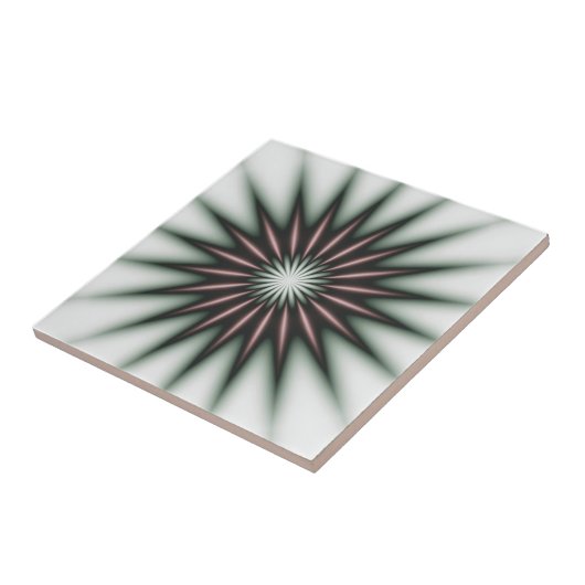 Maroon Radiant Pattern Fliese (Seite)