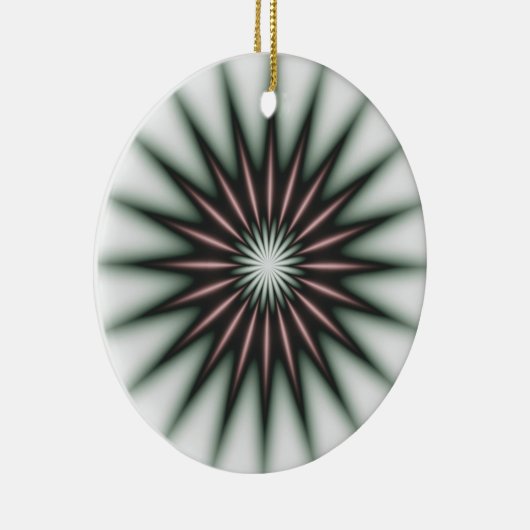 Maroon Radiant Pattern Keramik Ornament (Rechts)