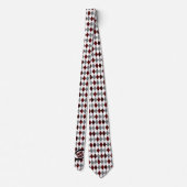 Maroon Raute Pattern Game Day Neck Tie Krawatte (Rückseite)