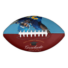 Maroon Red Abschluss Custom 2025 Graduate Foto Football