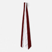 Maroon Red and White Split Color Krawatte (Rückseite)