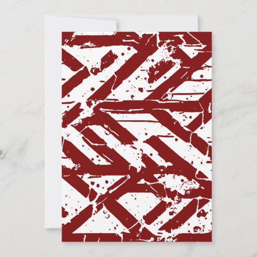 Maroon Red Athlete Abschluss entfernt Cap On Einladung (Rückseite)