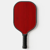 Maroon Red Bamboo Wood Grain Look Pickleball Schläger (Rückseite)
