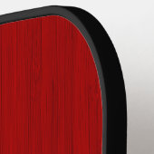 Maroon Red Bamboo Wood Grain Look Pickleball Schläger (Linke Seite)