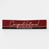 Maroon Red Congratulations Class of 2024 Grads Banner (Horizontal)