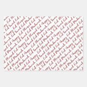 Maroon Red Eid Calligraphy Masjid Muster Design Geschenkpapier Set (Vorderseite 2)