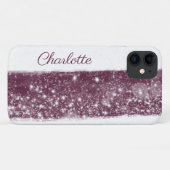 Maroon Red Glitzer Name Paint Streak Case-Mate iPhone Hülle (Rückseite (Horizontal))